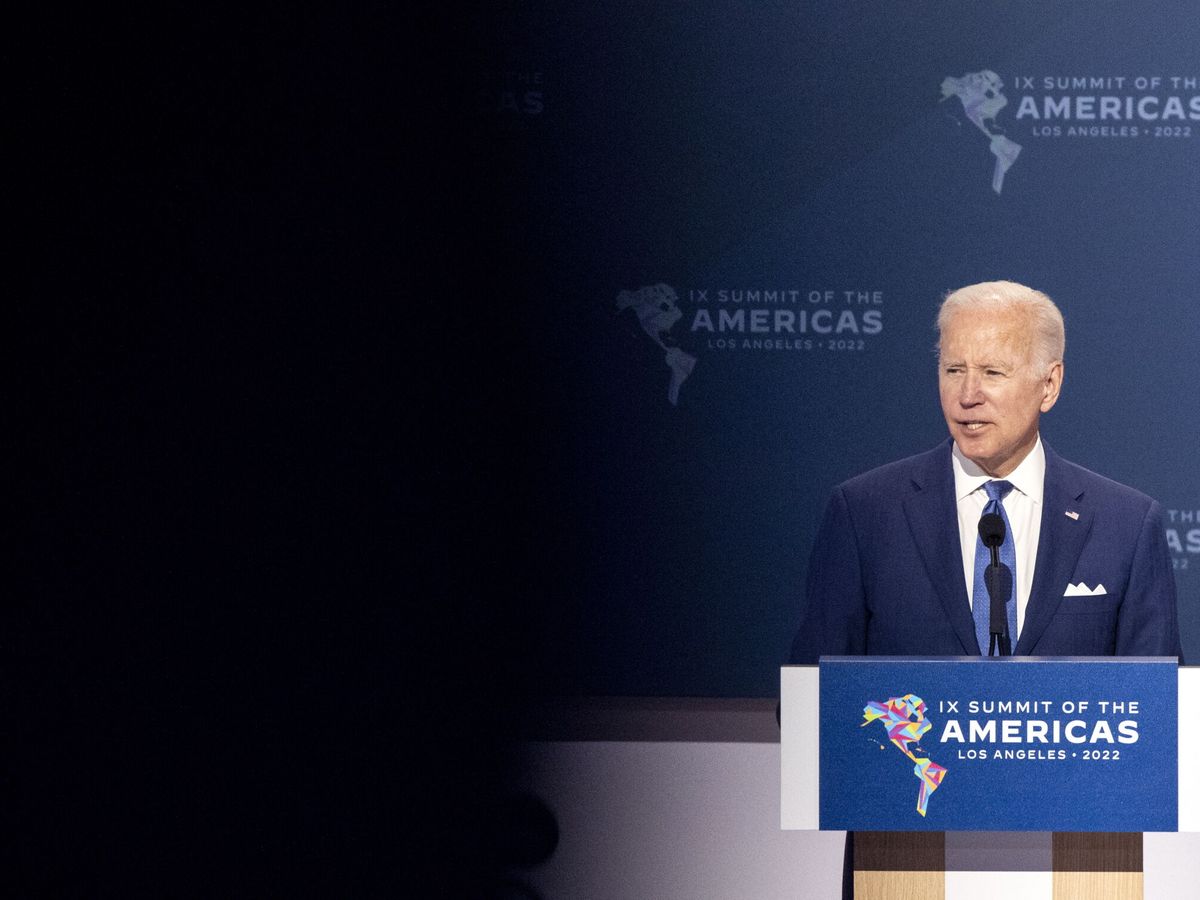 Foto: Joe Biden interviene en la Cumbre de las Américas. (Reuters/Laurent)