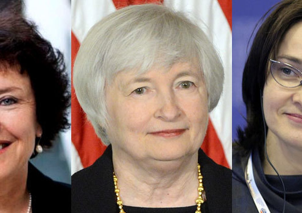 Foto: Karnit flug (Banco de Israel), Janet Yellen (Fed) y Elvira Nabiullina (Banco de Rusia)