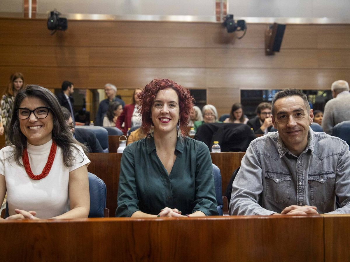 Foto: Bergerot, Pastor y Delgado, en la Asamblea de Madrid. (Bruno Thevenin)