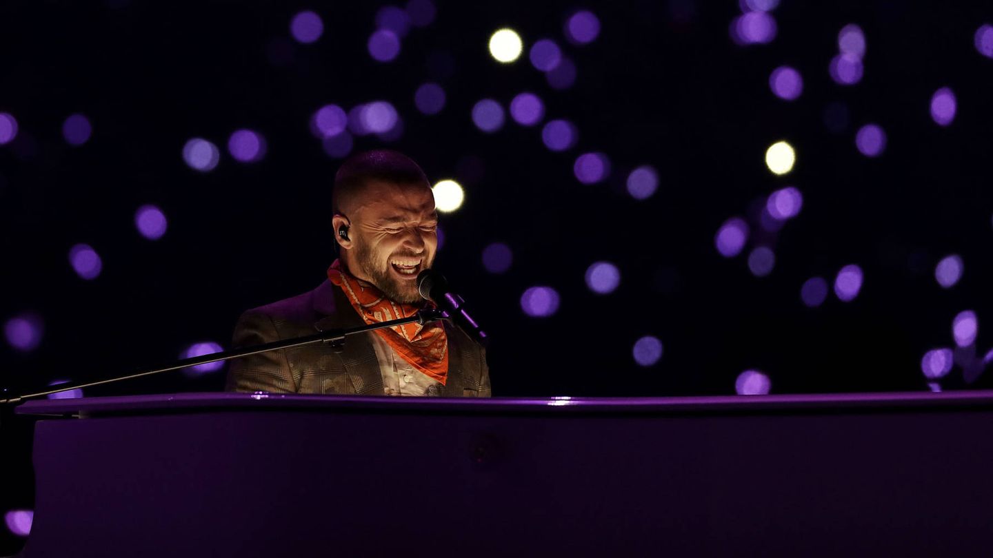 Justin Timberlake durante el intermedio de la final de la Super Bowl 2018. (Gtres)