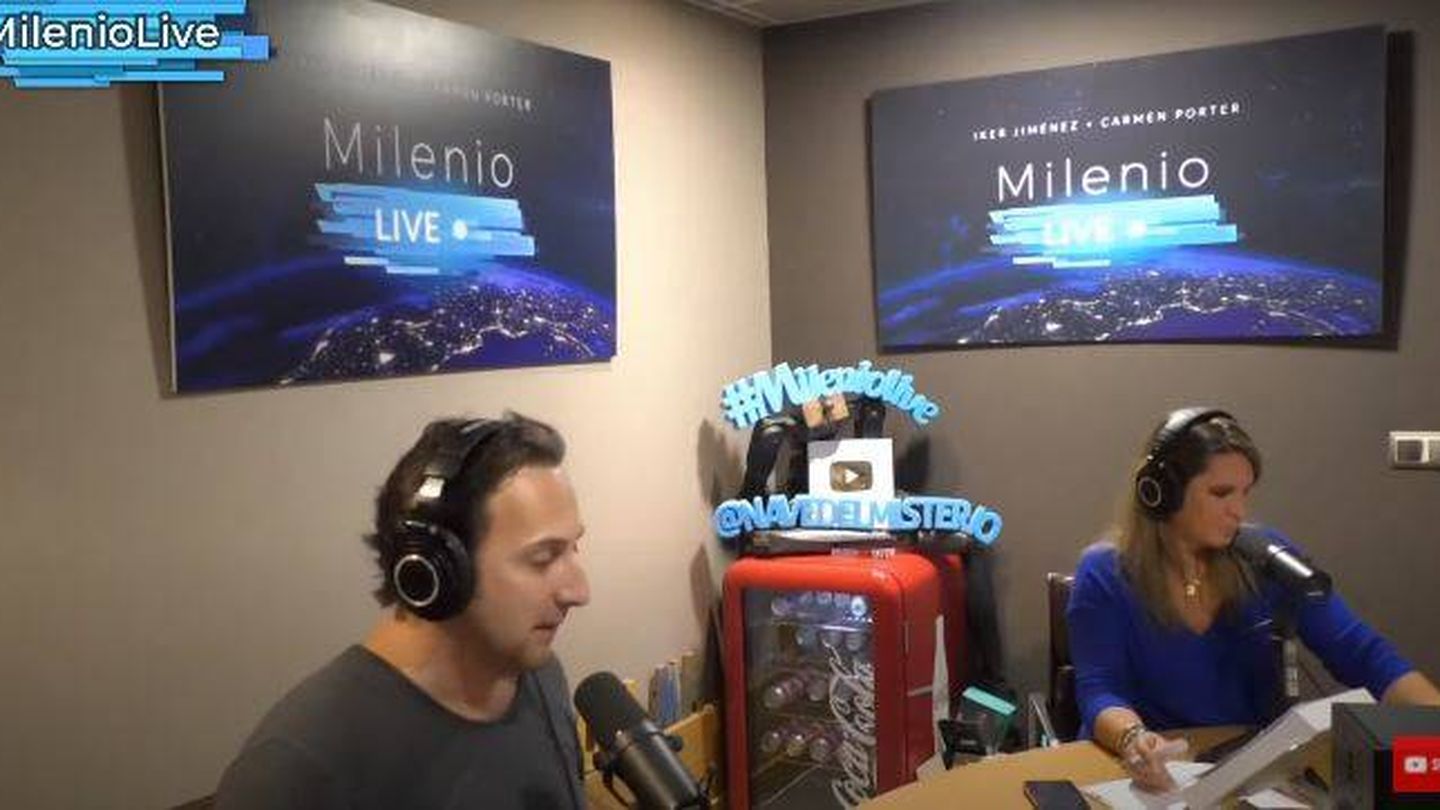 Iker Jiménez y Carmen Porter, presentadores de 'Milenio live'. (Youtube)