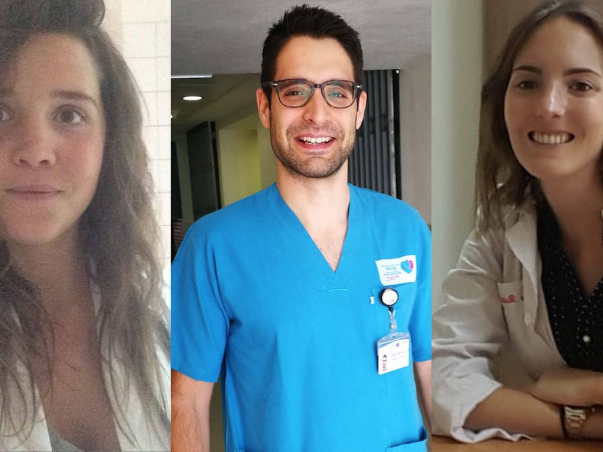 Foto: Los médicos titulados Cintia Toledo (izq.), Enrique Gallego (centro) y Ana Ruiz (dcha.).