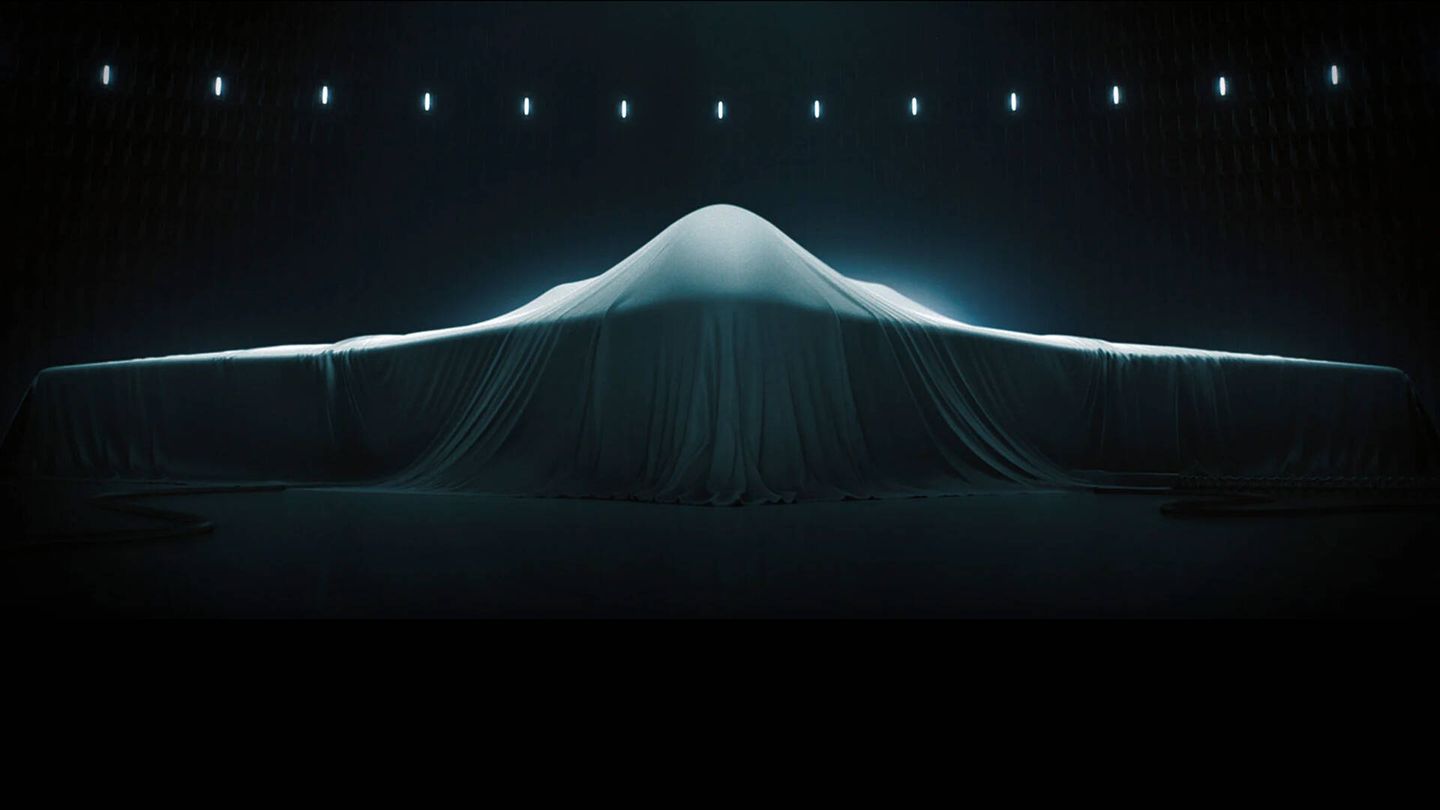 El 'teaser' del B-21 en 2022. (Northrop Grumman)
