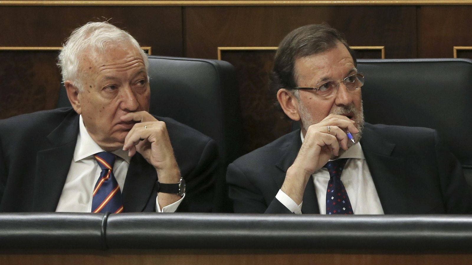Foto: El presidente del Gobierno, Mariano Rajoy, junto al exministro de Asuntos Exteriores, José Manuel García-Margallo. (Efe)