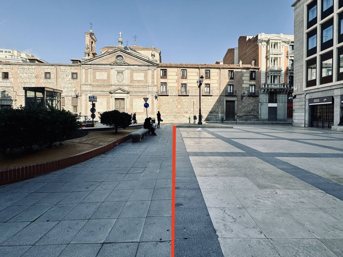 Foto: La plaza de las Descalzas, ubicada en el centro de Madrid (X/@giraldeo)