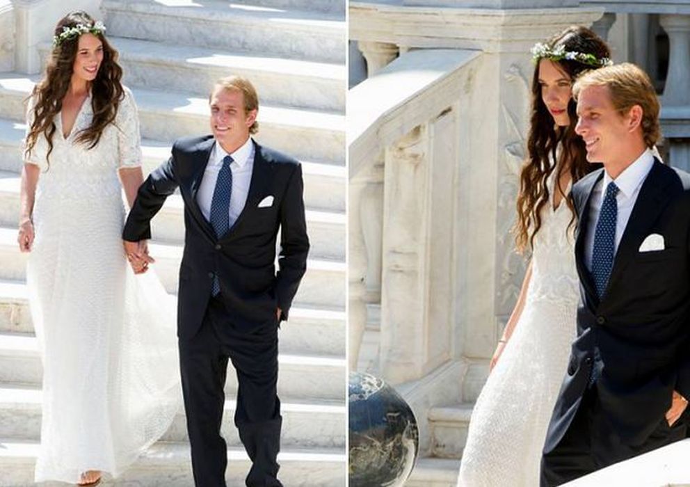 Foto: Andrea Casiraghi y Tatiana Casiraghi, en dos imágenes facilitadas por la Casa Real monegasca