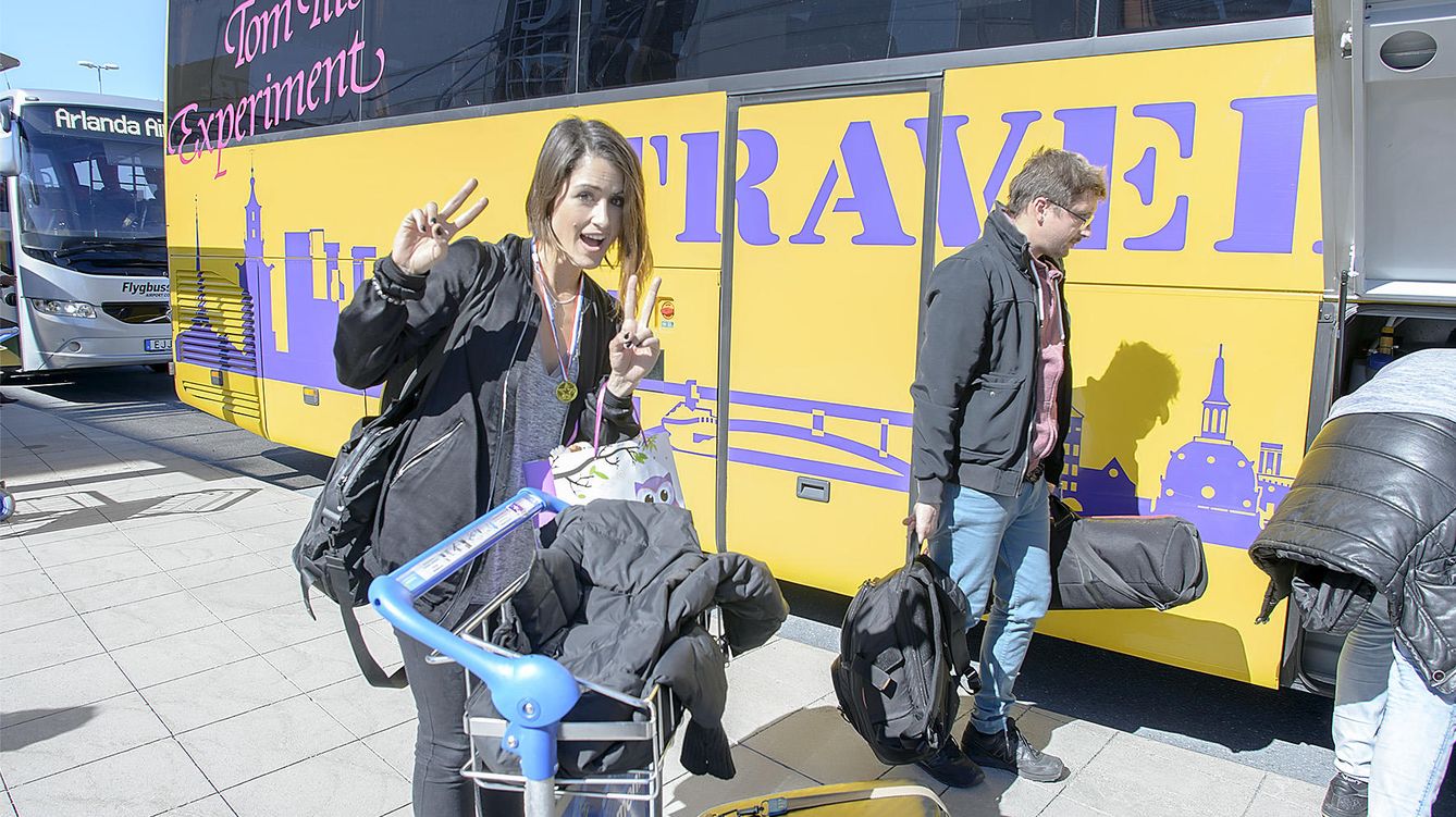 Foto: Barei a su llegada a Estocolmo