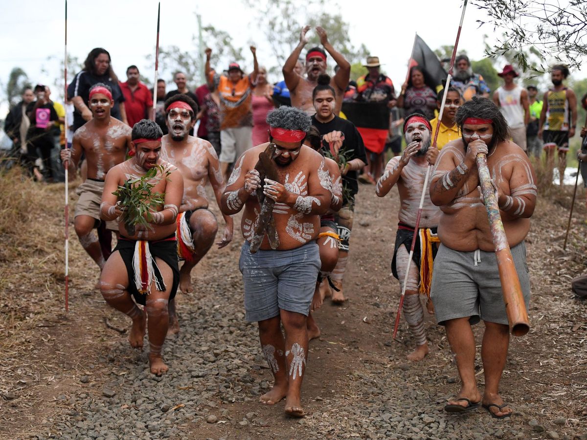 Foto: Una protesta de aborígenes australinos 