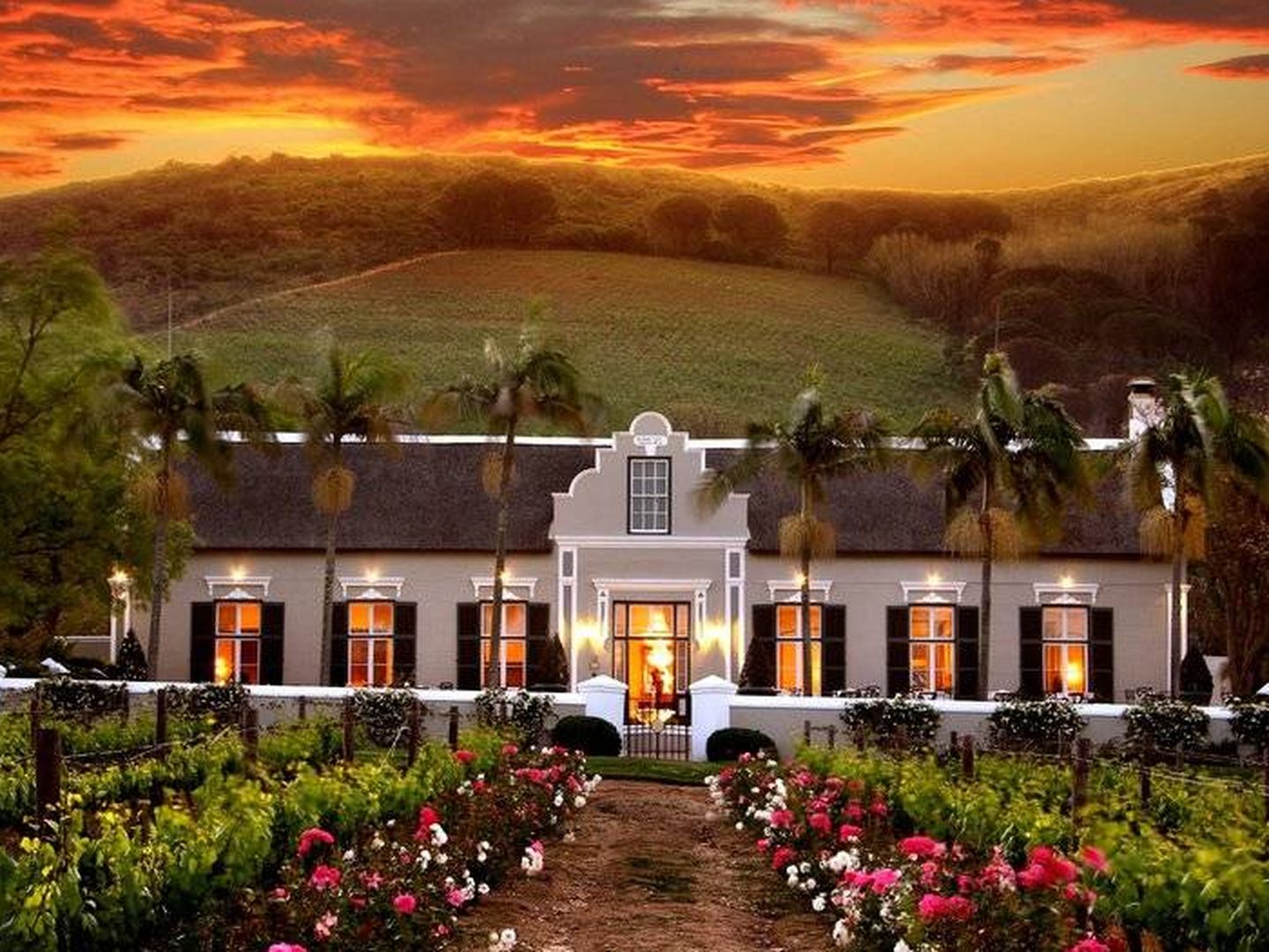 El Grande Roche Hotel, en Paarl, tierra de viñedos.