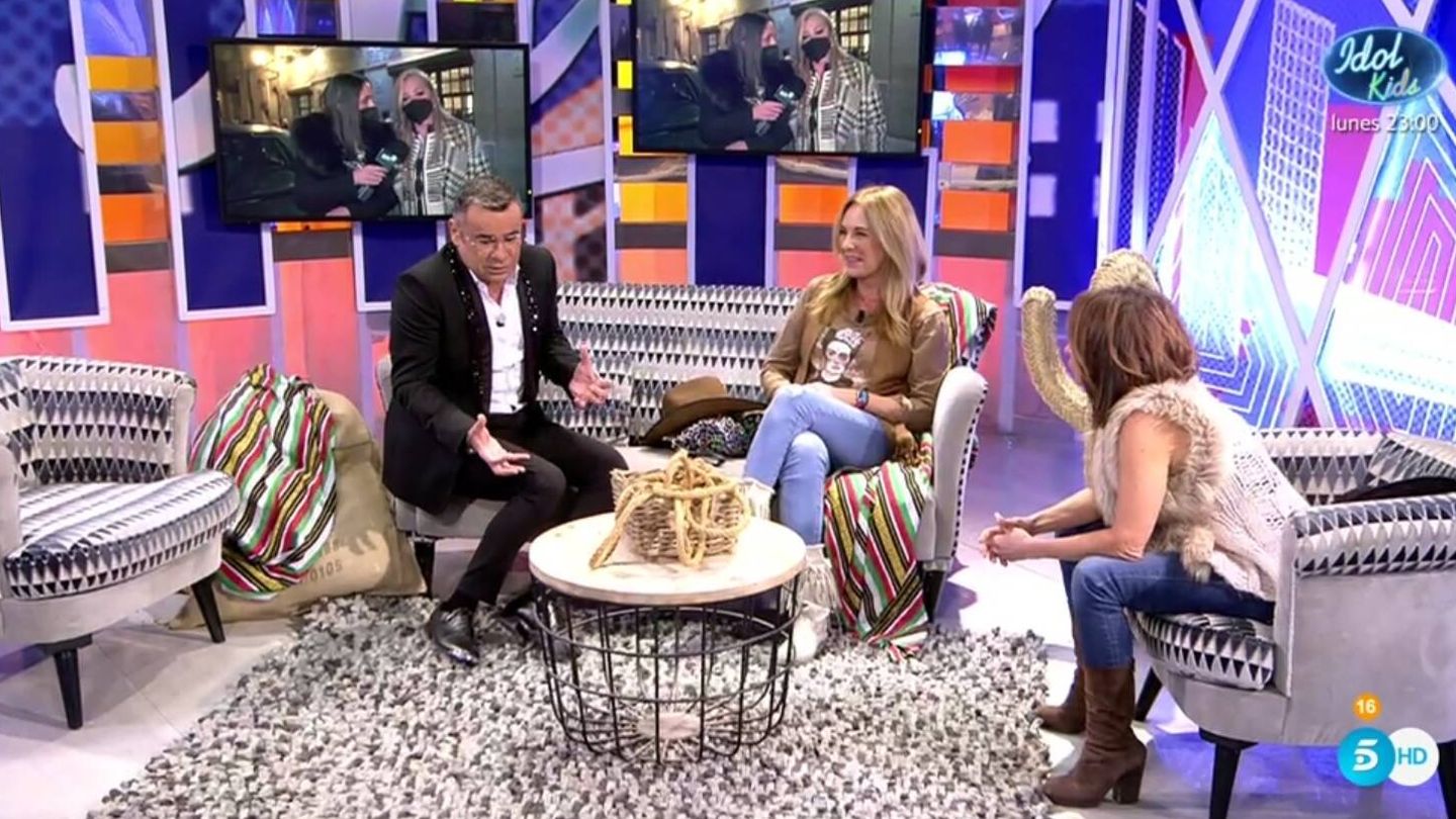 Jorge Javier, Belén Ro, y María Patiño. (Telecinco).