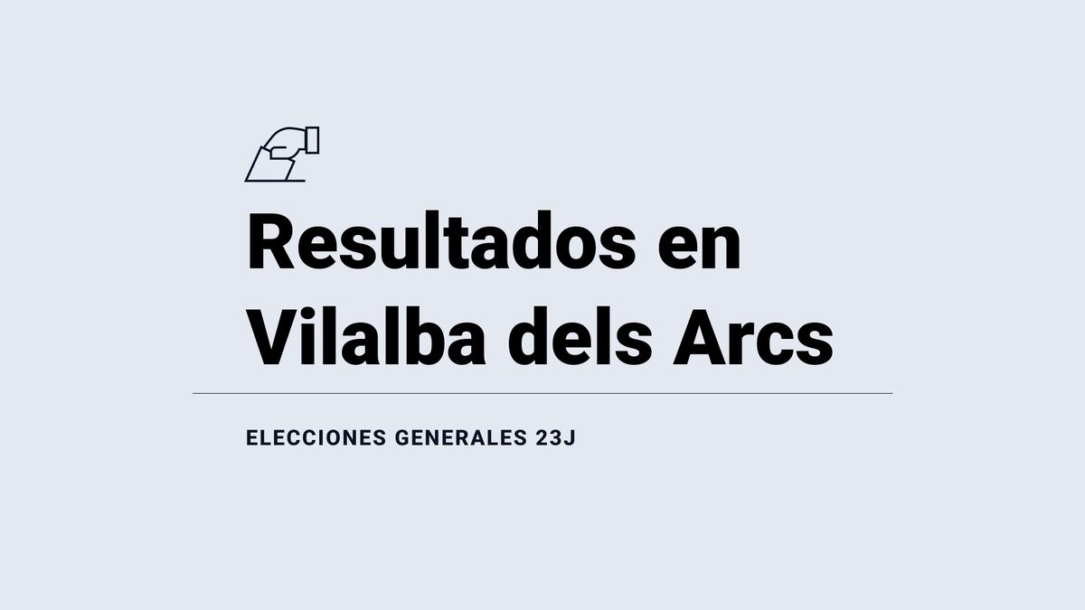 Vilalba dels Arcs: ganador y resultados en las elecciones generales del 23 de julio 2023, última hora en directo