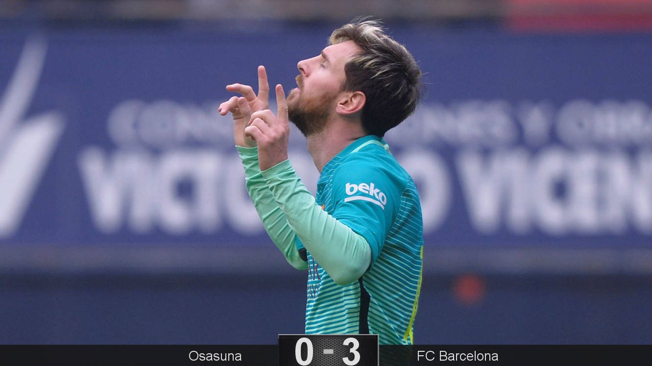Foto: Messi se coloca al frente del Pichichi con 11 goles (Vincent West/Reuters).