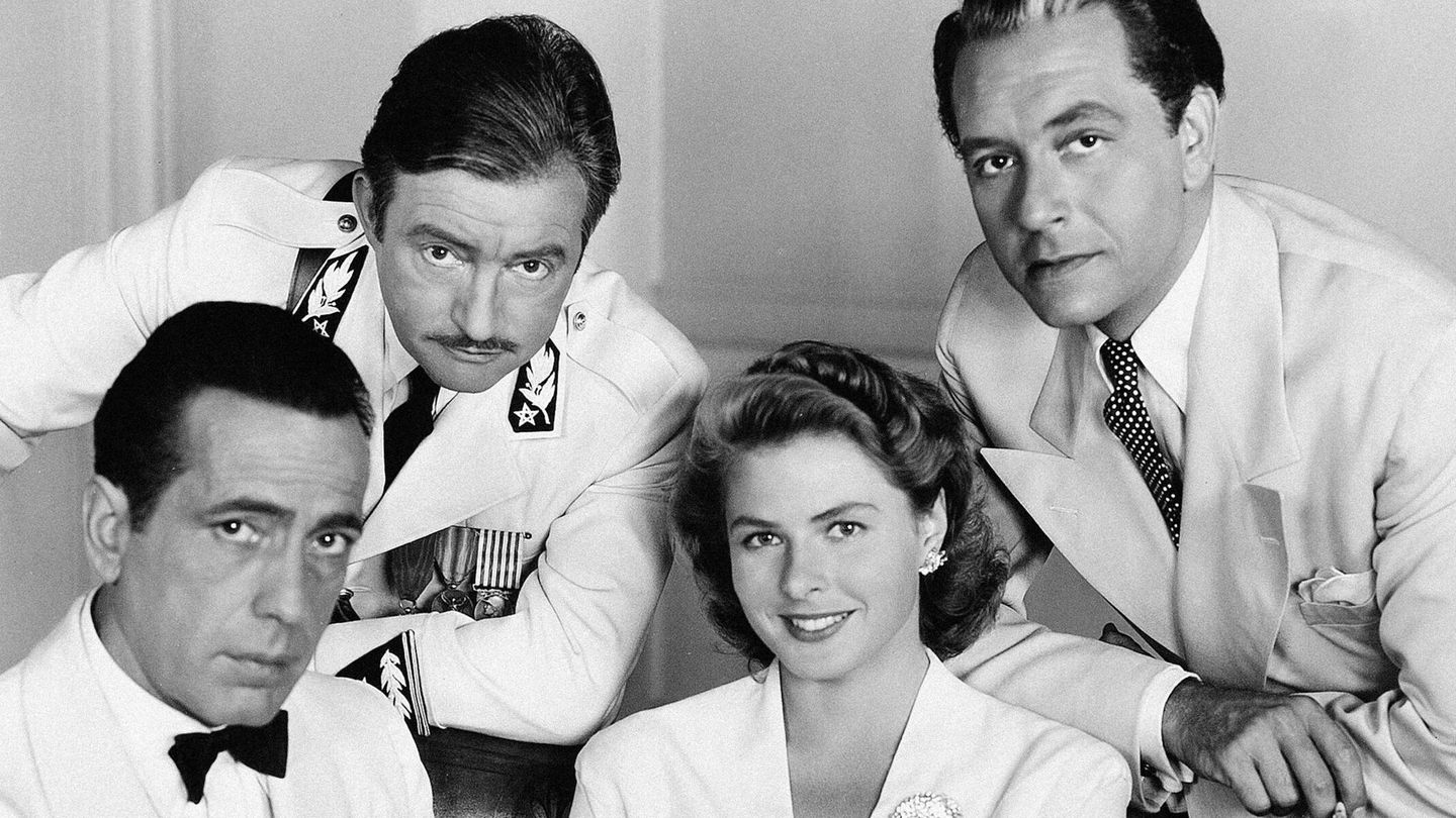 Claude Rains, Humphrey Bogart, Ingrid Bergman y Paul Henreid. (CP)