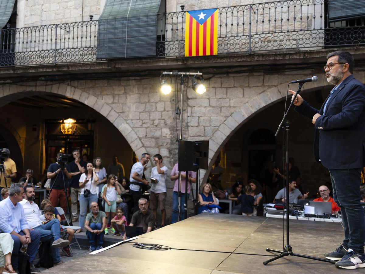 Foto: Jordi Sánchez, durante un acto independentista. (EFE/David Borrat)