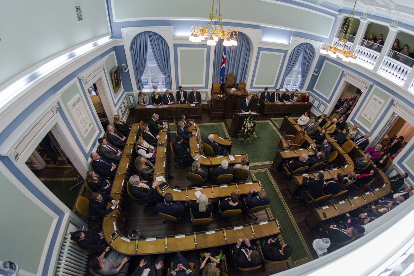 Vista general del Parlamento de Islandia, en diciembre de 2017. (Reuters)