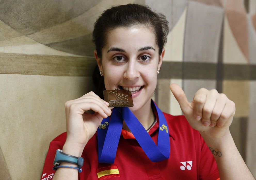 Foto: Carolina Marín posa con la medalla de oro como nueva campeona de Europa