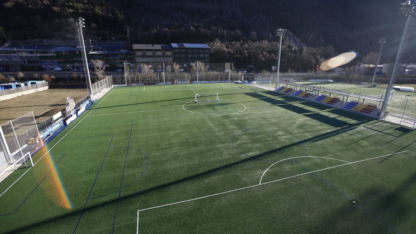 Estadio donde se disputan todos los encuentros de la Primera División de Andorra. (Cedida)