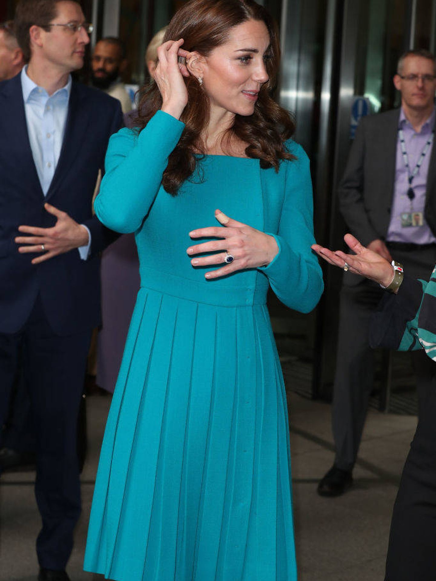 Kate durante una visita a la BBC en 2018. (Getty)