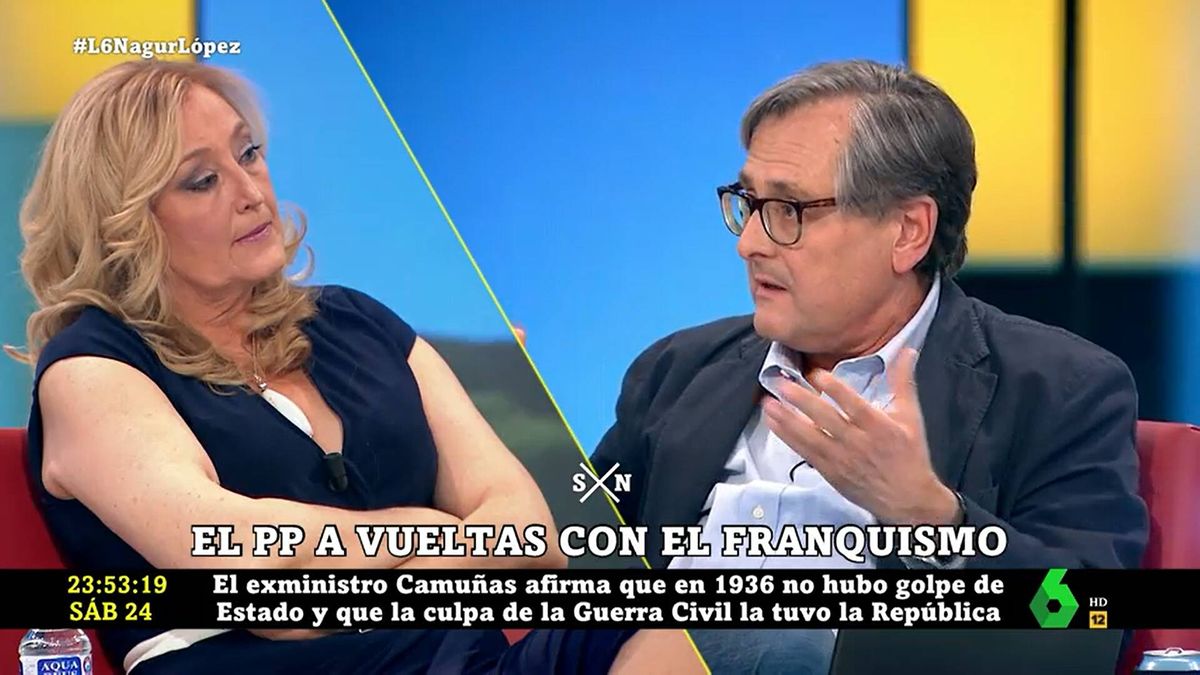 "¡Ya basta!": Marhuenda 'amordaza' a Elisa Beni por la Guerra Civil en ‘La Sexta noche’