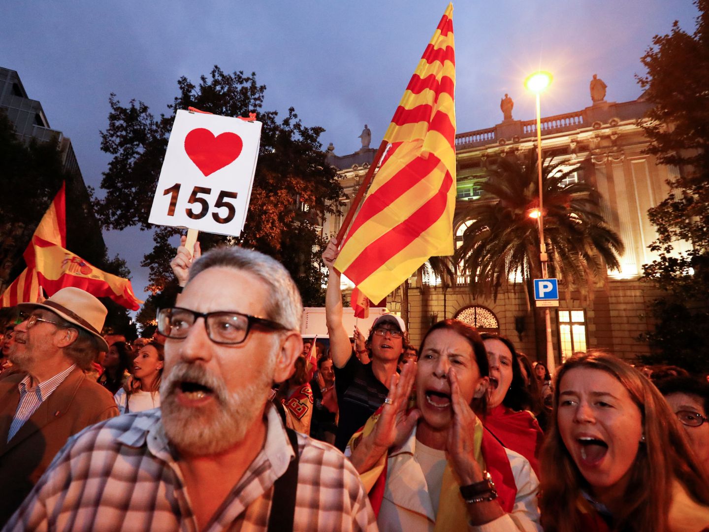 Manifestación en contra del secesionismo en Barcelona. (Reuters)