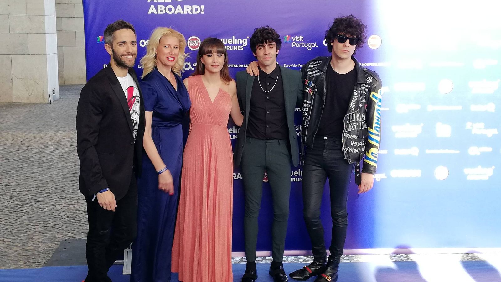 Foto: Aitana, Roberto Leal, Javier Ambrossi, Javier Calvo y Anne Igartiburu en Eurovisión 2018