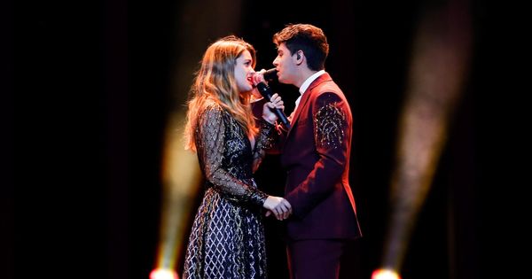 Foto: Alfred y Amaia en Eurovisión. (TVE)