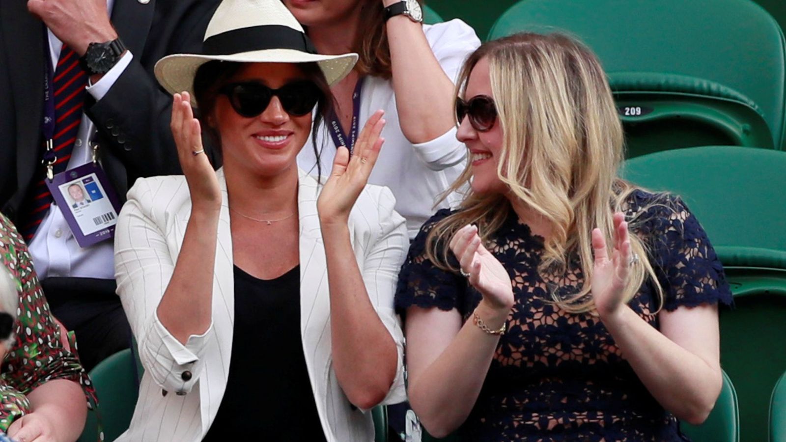 Foto: Meghan Markle en Wimbledon. (Reuters)