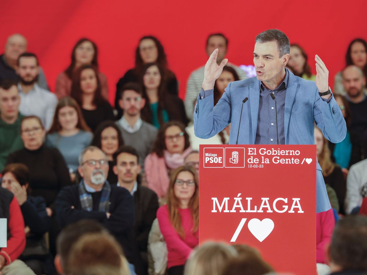 Foto: Pedro Sánchez en un acto del PSOE en Málaga. EFE Jorge Zapata