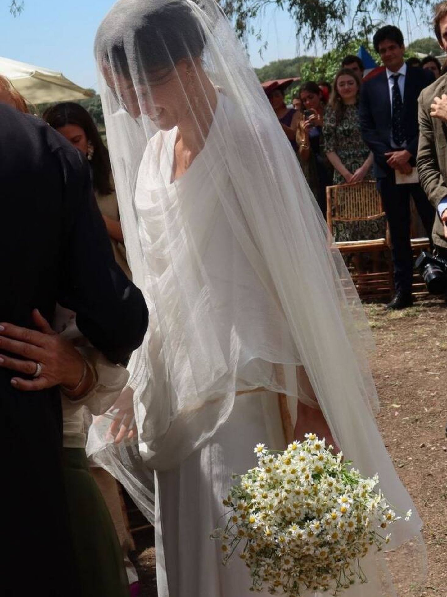 El vestido boho chic de la novia. (Instagram)