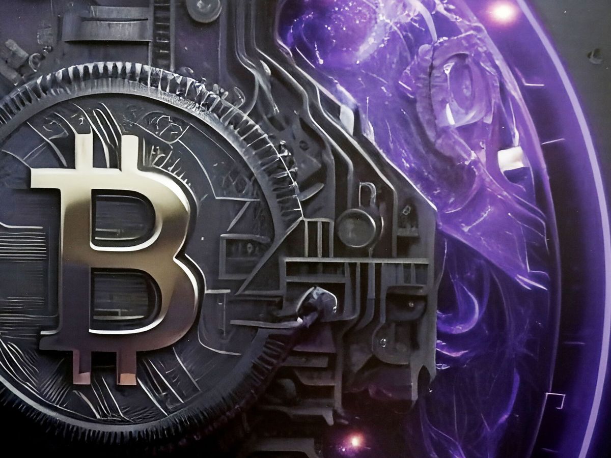 Foto: Iconografía de un bitcoin mostrada en la Crypto Expo Europe, en Bucarést (Rumanía). (EFE)