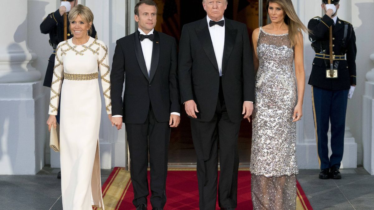 Radiografía de los looks de Melania Trump y Brigitte Macron en la cena de Estado 