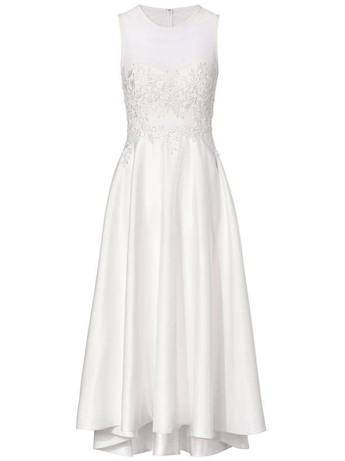 Este vestido de novia de tirantes de C&A 79,90 €.