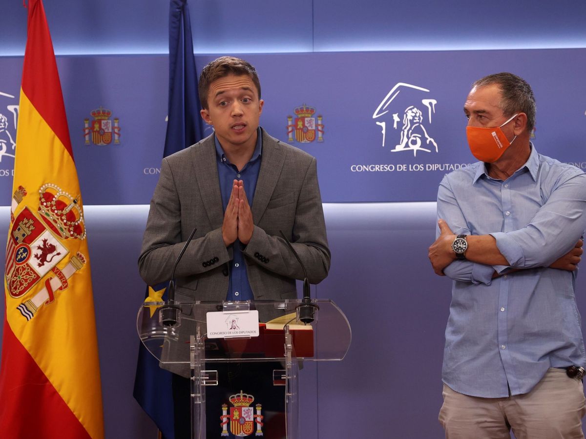 Foto: Íñigo Errejón y Joan Baldoví, en rueda de prensa. (EFE)