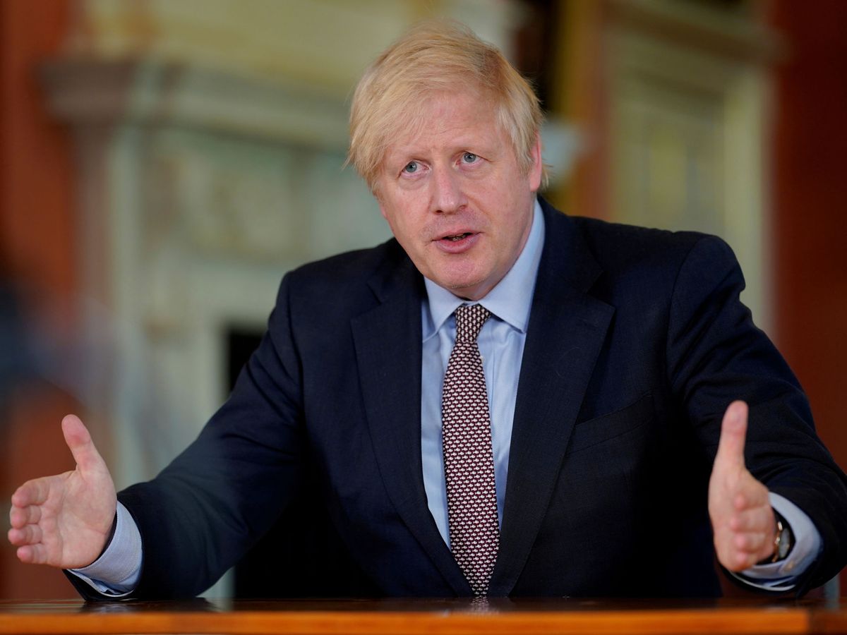 Foto: Boris Johnson, durante su comparecencia de este domingo. (Reuters)