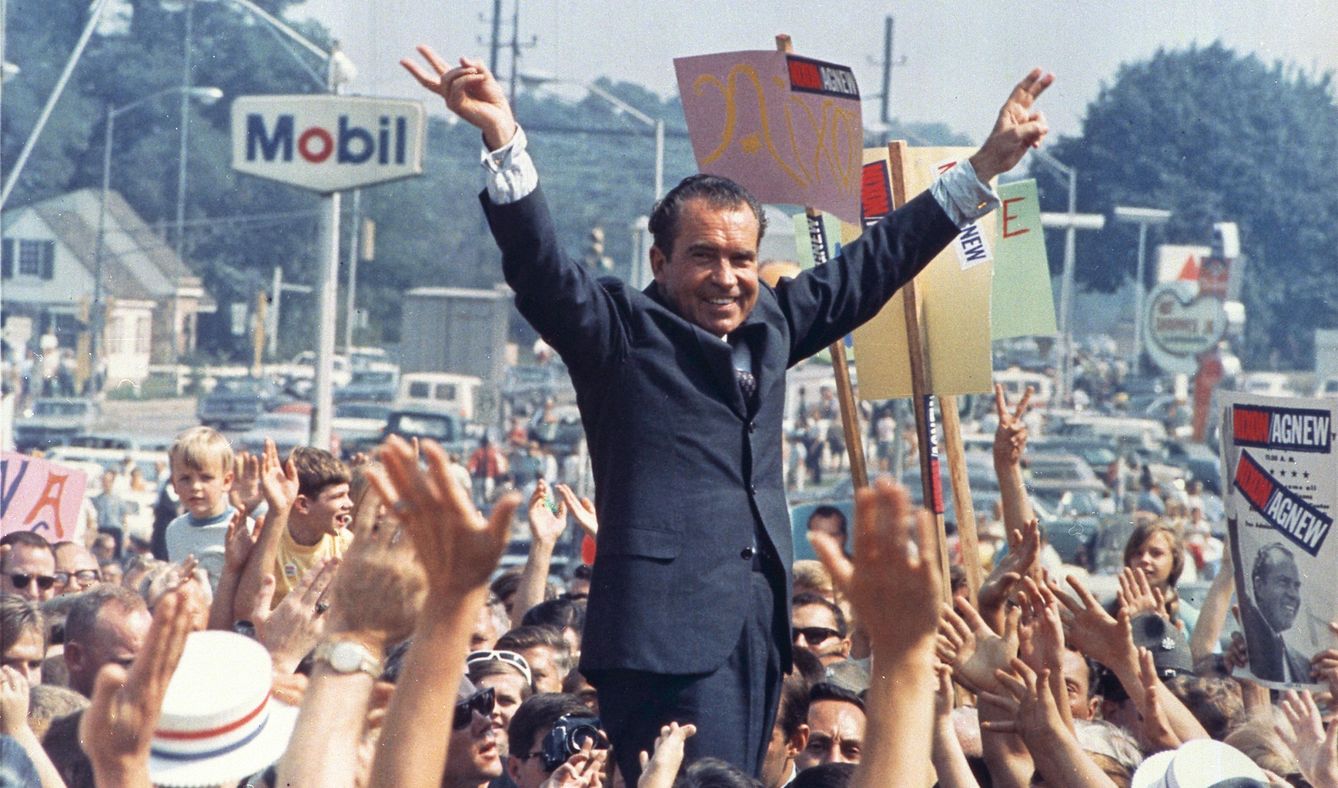 Foto: El presidente Nixon en campaña