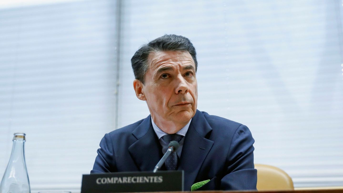 El expresidente de la Comunidad de Madrid, Ignacio González, durante su comparecencia este viernes en la comisión de investigación. EFE