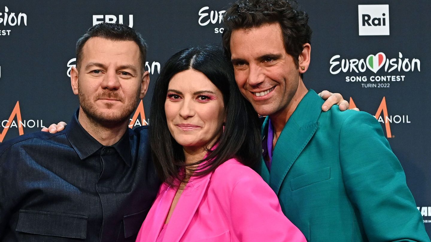 Alessandro Cattelan, Laura Pausini y Mika serán los presentadores de Eurovisión 2022, en Turín. (EFE/Alessandro DiMarco)