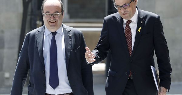 Foto: El presidente de la Generalitat, Quim Torra, y el primer secretario del PSC, Miquel Iceta. (EFE)