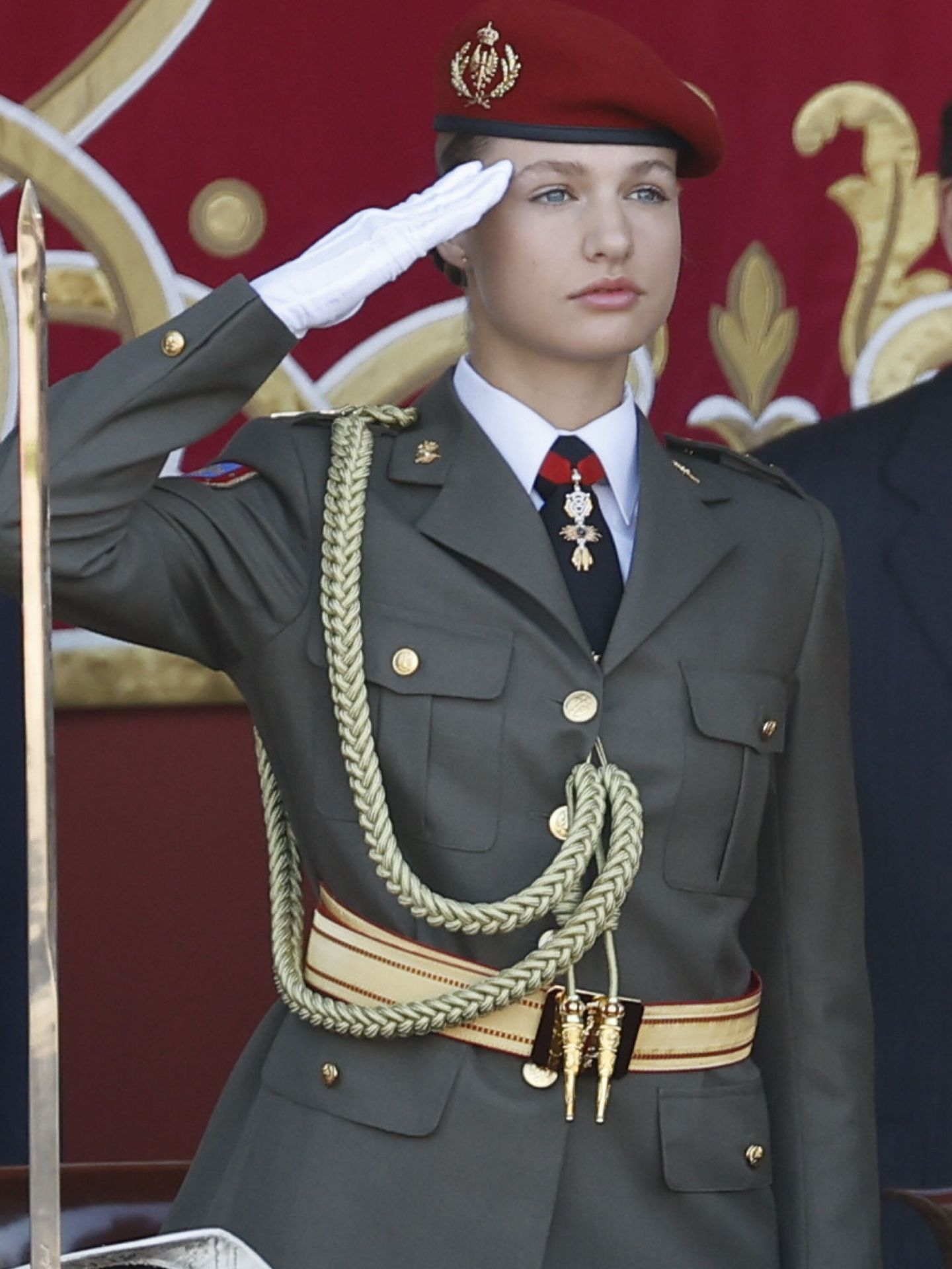 La princesa de Asturias, Leonor en el desfile del 12 de octubre. (EFE/Chema Moya)