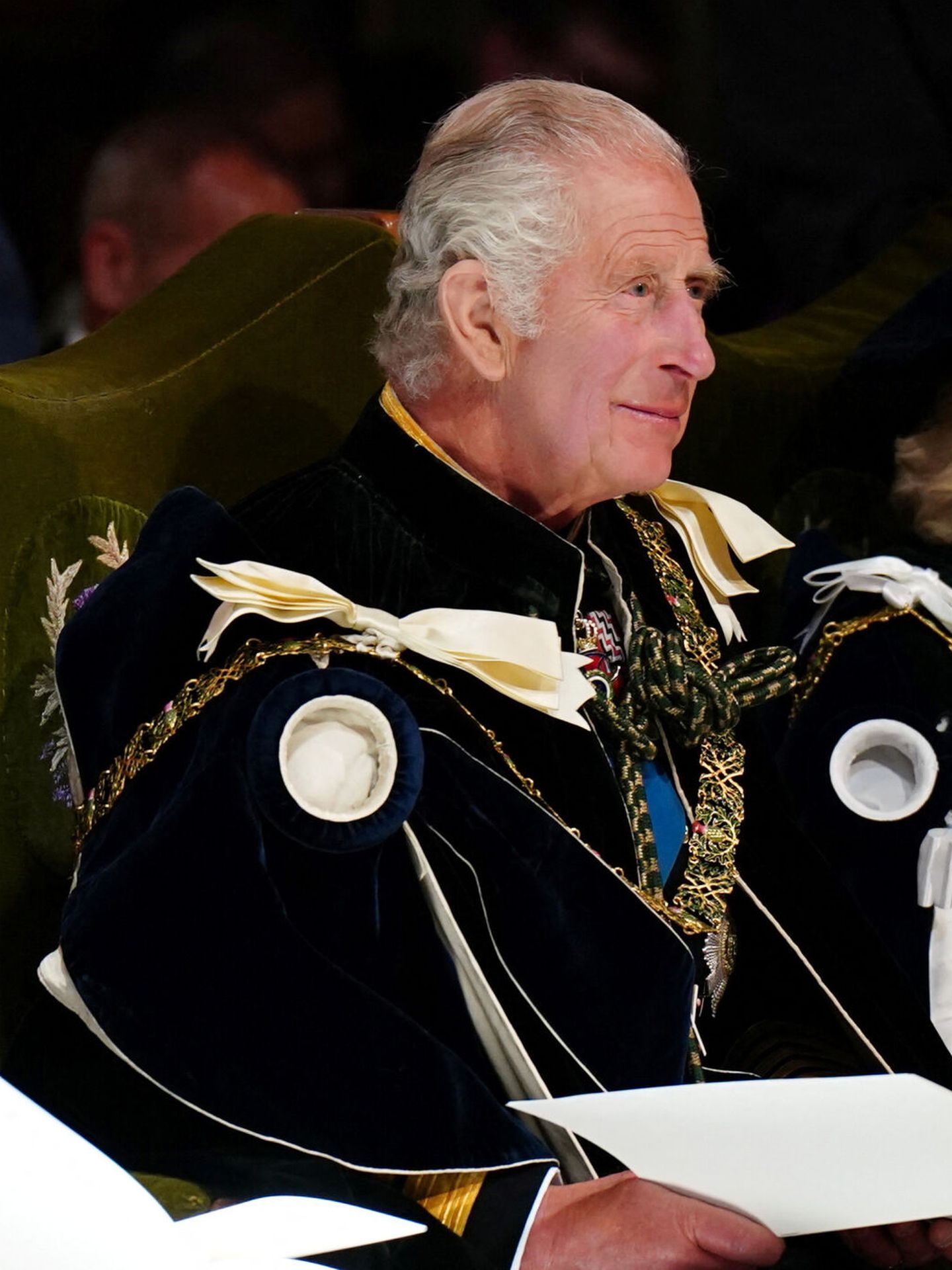 El rey Carlos III, durante la presentación de los Honores de Escocia. (Reuters/Pool/Jane Barlow)