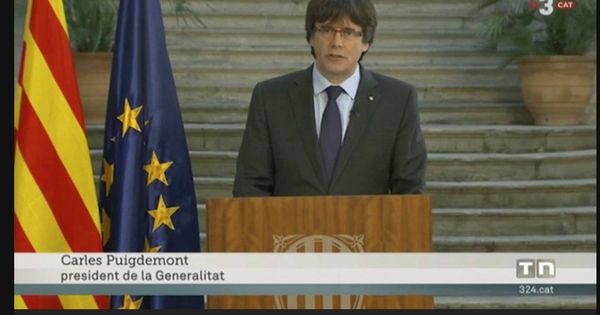 Foto: Carles Puigdemont en TV3.