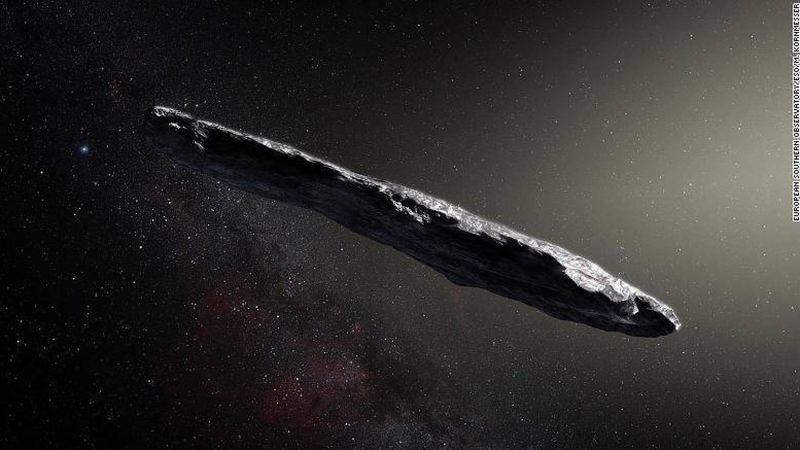 Foto: El objeto interestelar 'Oumuamua'.