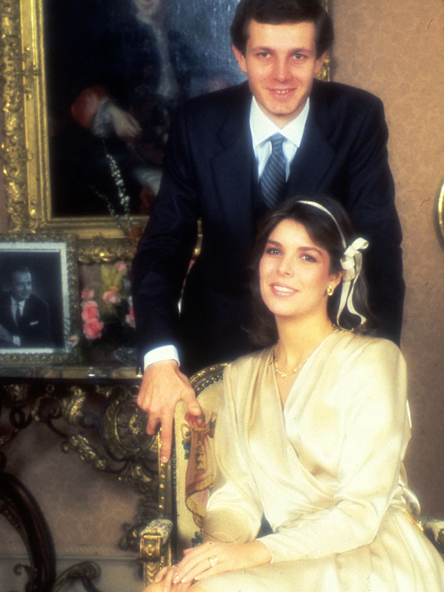 Carolina de Mónaco y Stéfano Casiraghi el día de su boda en 1983 (Gtres)