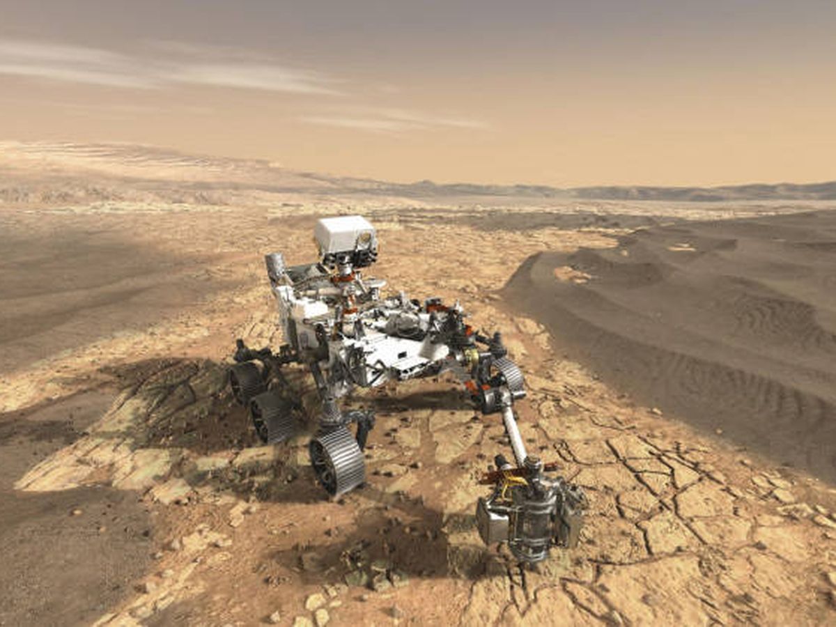 Foto: Ilustración digital del Perseverance en Marte. (NASA)