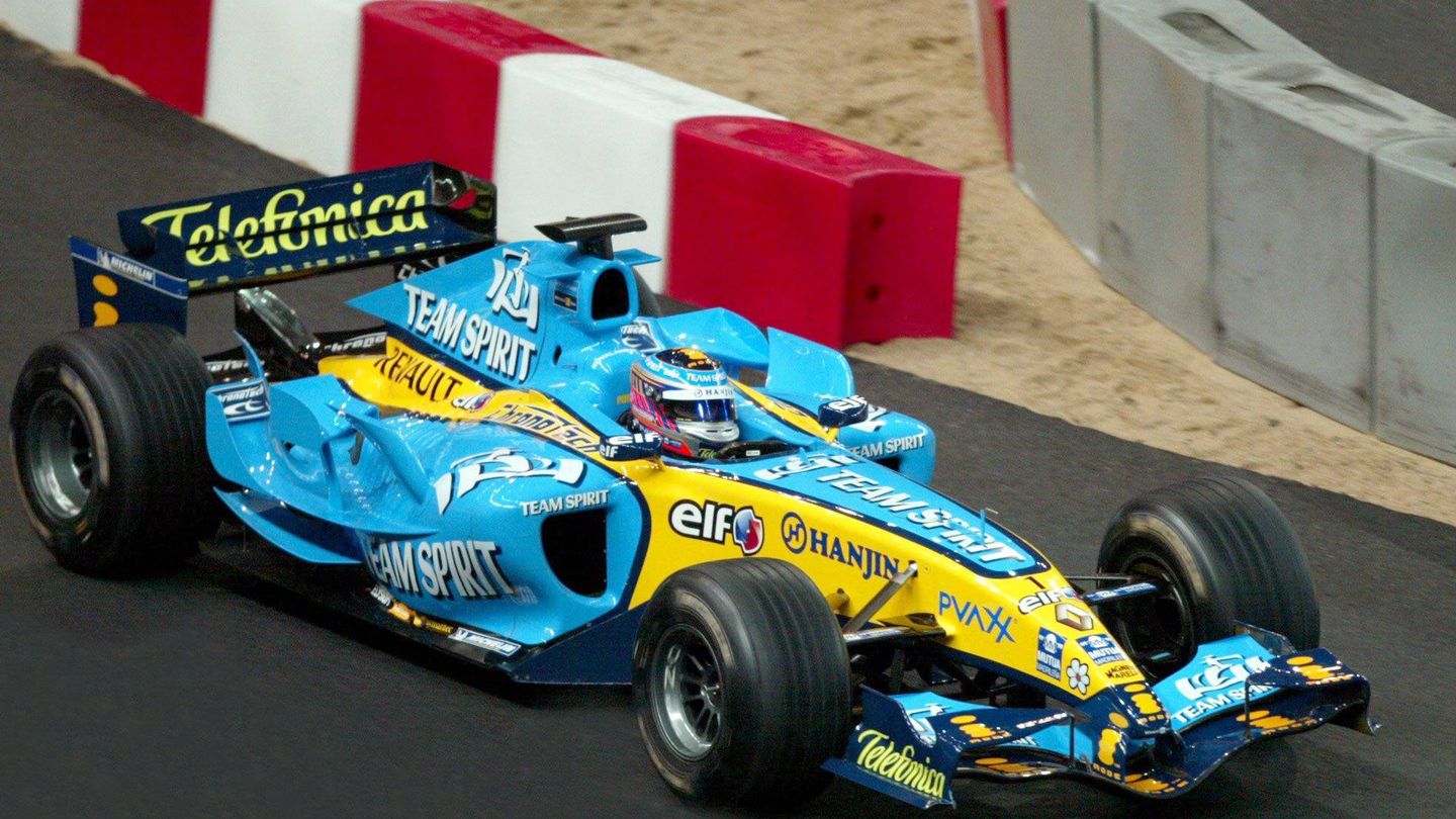 El Renault R26 con el que Fernando Alonso fue bicampeón del mundo. (Imago)