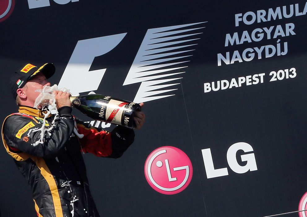 Foto: Kimi Raikkonen de celebración en el pasado GP de Hungría.