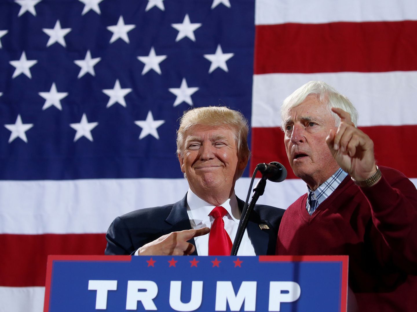 Trump y Knight, en plena campaña electoral. (Reuters)  