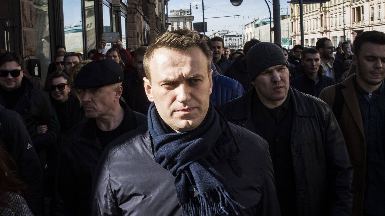 Foto: El líder opositor ruso Alexei Navalni durante una manifestación en Moscú en 2017. (Getty/Anadolu/Evgeny Feldman)