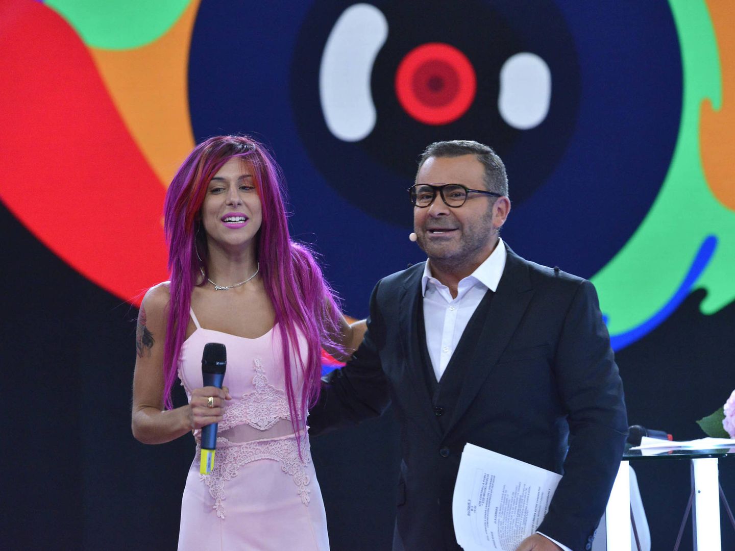Jorge Javier Vázquez y Beatriz Retamal, ganadora de 'GH 17'. (Mediaset España)