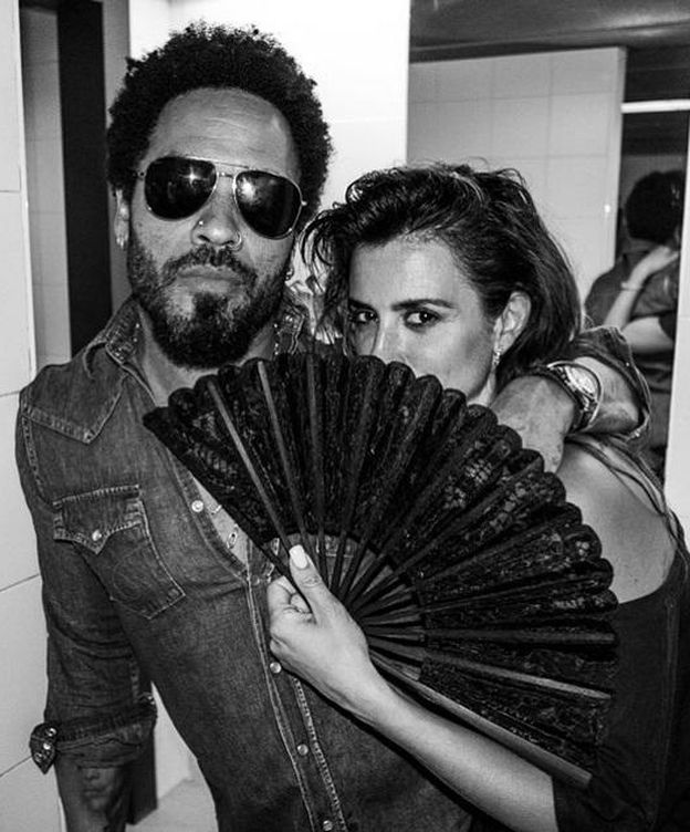 Foto: Lenny Kravitz y Penélope Cruz en una imagen de Instagram